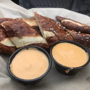 Pretzel can't forget the beer cheese dip!