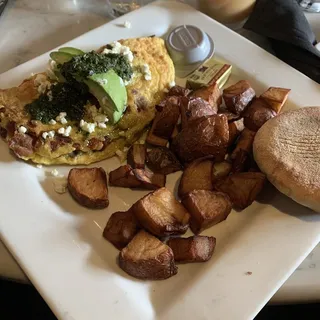 Prosciutto Pesto & Goat Cheese Omelette