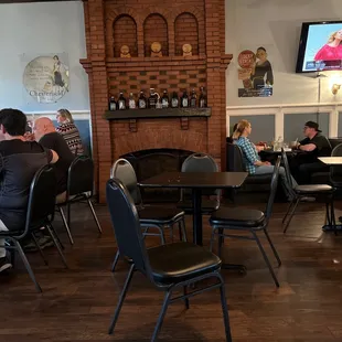 Fireplace and dining hall