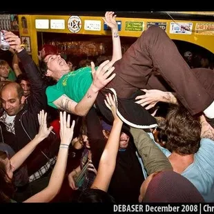 Crowd Surfing at Debaser 90&apos;s night, 12/07/08