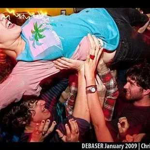 Crowd Surfing at Debaser 90&apos;s night, 01/03/09