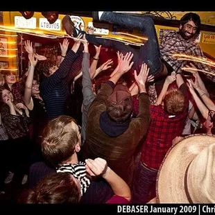 Crowd Surfing at Debaser 90&apos;s night, 01/03/09