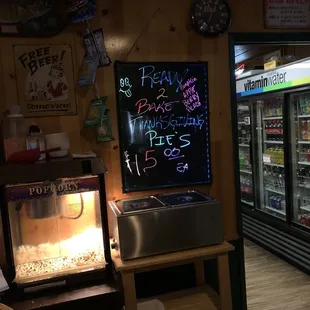 Free popcorn which is amazing!