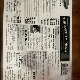 Nice menu not too many selections.