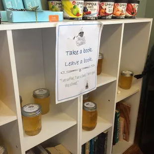 a variety of products on shelves