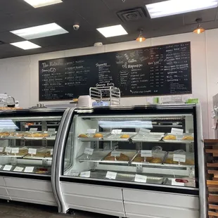 Display case and menu