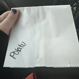 To go bag (Potato, Egg &amp; Cheese)