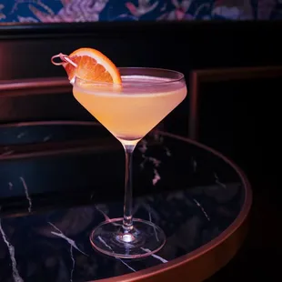 Mimosa Martini. All craft cocktails are made with fresh squeezed juices and house made syrups.