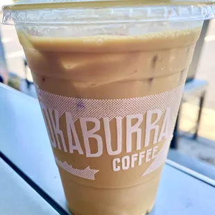 Iced Honey Badger - Latte with Honey, Cinnamon and Vanilla.