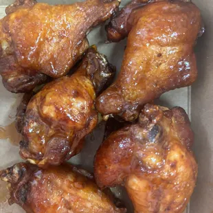 Crispy wings with our secret sweet heat sauce.