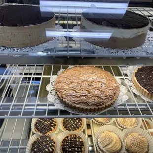 a variety of cakes