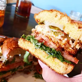 One more of the chicken sando . . .
