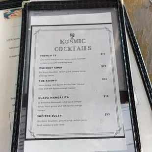 Menu September 2023