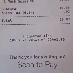 a receipt with a qr code