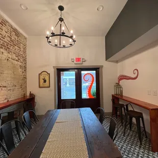 a table and chairs