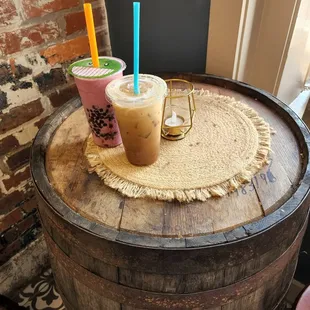 Smoothie and coffee