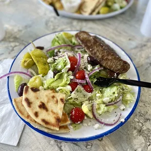 Greek salad with Gyro meat