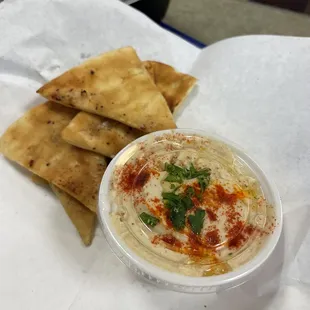 Hummus and pita!