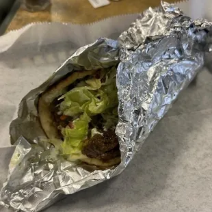 An Gyro packed full of meat!