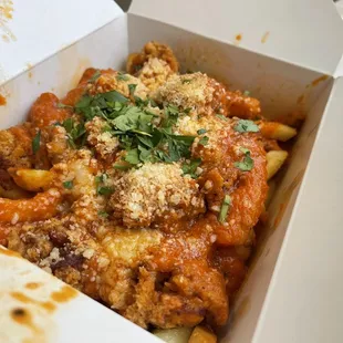 Chicken Parmesan poutine