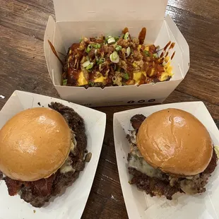 wagyu spicy jack smash burger + wagyu smash fries