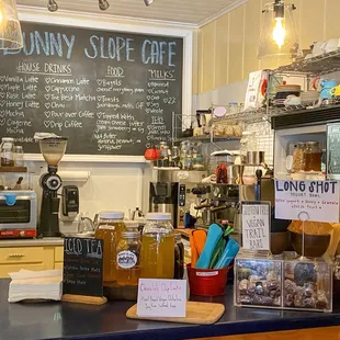 Bar area Bunny Slope Cafe inside Kyburz Lodge, Kyburz, CA
