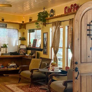 Entrance of Bunny Slope Cafe in Kyburz, CA