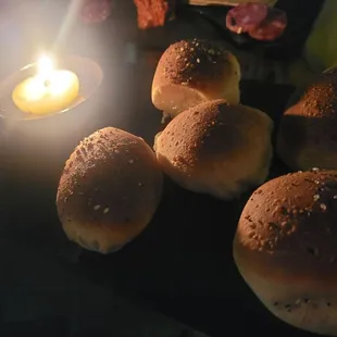 Everything rolls with beef tallow &quot;candle&quot;. The rolls were out of this world!