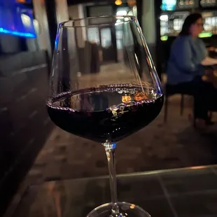a glass of wine