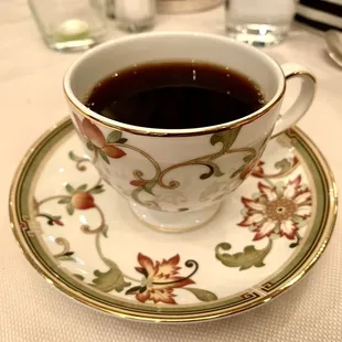 Coffee even better in this fine bone China setting...