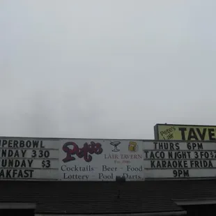 The sign seen atop Pete&apos;s Lair, as seen from McLoughlin or even from the health club parking lot.