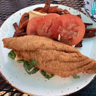Shrimp Po Boy Sandwich