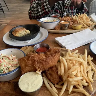 Sibling Revelry Ale Battered Fish and Chips