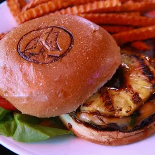 a burger and french fries