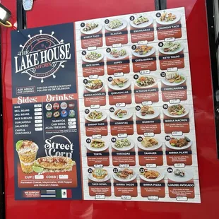 ramen and noodles, menu