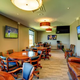 Cigar Room with Golf Simulator