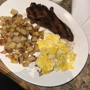 Steak and eggs