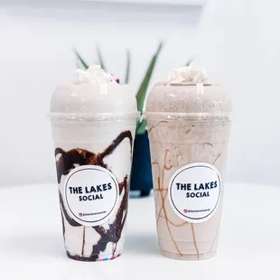 two cups of ice cream