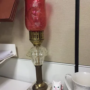 Cleaned and rewired lamp with a new switch