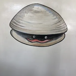 Cute picture of a clam on their walls