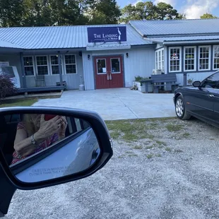 a car parked in front of a building