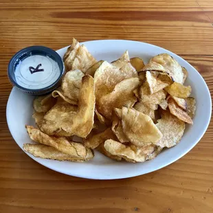 Chesapeake bag house chips with a side of ranch