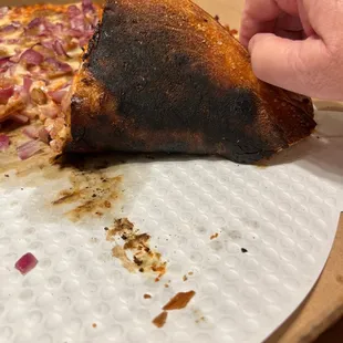 I asked for it to be crispy, not blackened.  How can it be black and still not crispy?