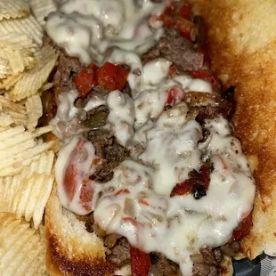 Philly Cheesesteaks... salty and the salt over-powered all other flavors.