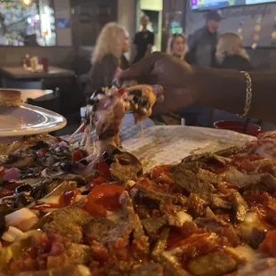 Cheeeesy pizza! Yummy!