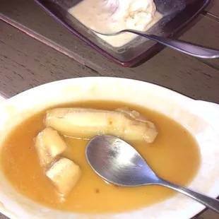 Bananas Foster with vanilla ice cream