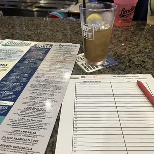 Menu and Draft