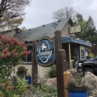 the front of the building