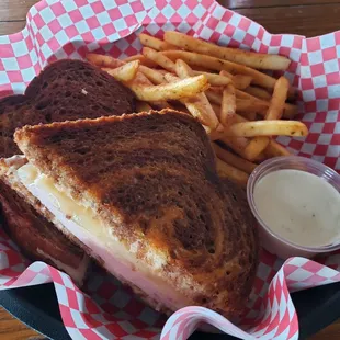 Turkey Reuben/ sour cream chive fries