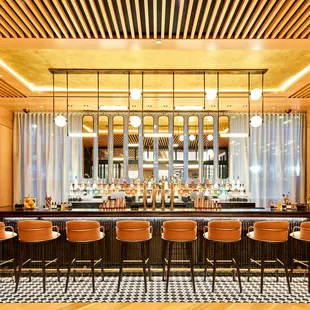 the bar and lounge area